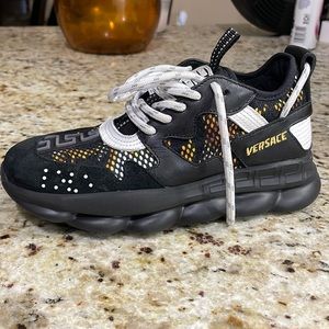 Boys size 33 Versace sneakers worn for 2 hours